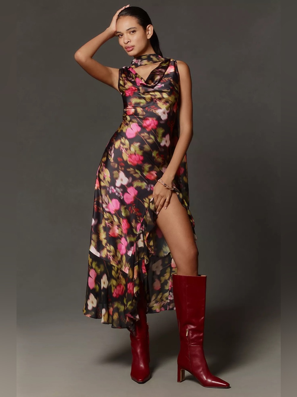 Anthropologie En Saison Maura Floral Midi Dress